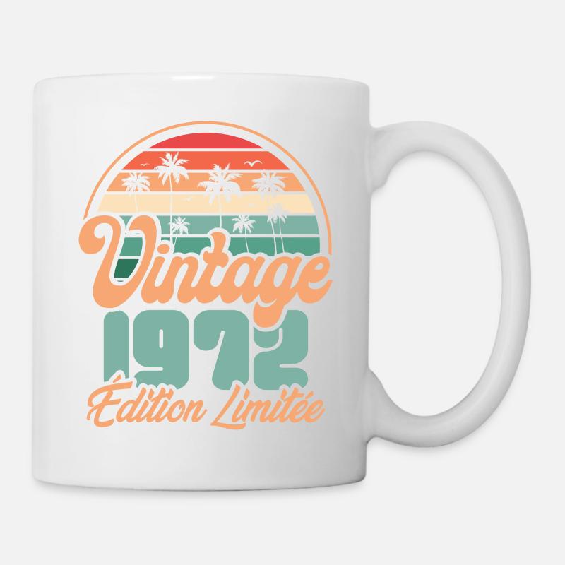 Cadeau D'anniversaire 1972 Vintage Edition Limitée - Mug blanc - blanc