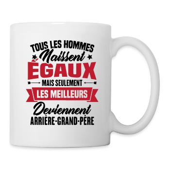Les meilleurs hommes deviennent Arrière grand-père - Mug blanc - blanc - Droite