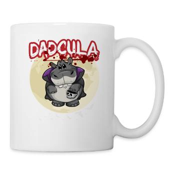Dadcula Dracula Vampire Dad Funny Halloween Party - Tasse - Weiß - Rechts