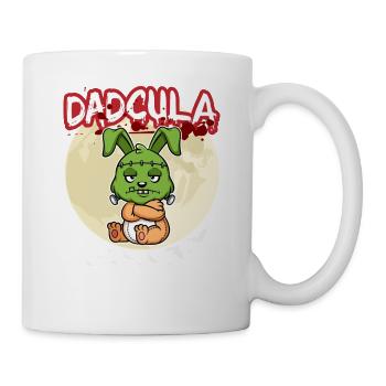Dadcula Dracula Vampire Dad Funny Halloween Party - Tasse - Weiß - Rechts