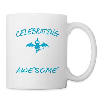 Celebrating 4 Years Of Being Awesome Cool Dino - Mug - white - Right