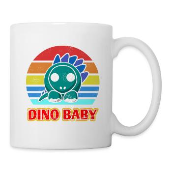 Retro Vintage DINO Baby Cute Cool Dino Designs - Mug - white - Right