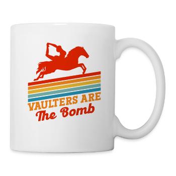 Pferdesport Voltigieren Bombenvoltigierer Reiten - Tasse - Weiß - Rechts