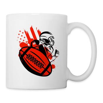 Football américain Drapeau Sports patriotiques - Mug blanc - blanc - Droite