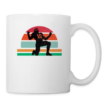 Retro Vintage American Football Sport - Tasse - Weiß - Rechts