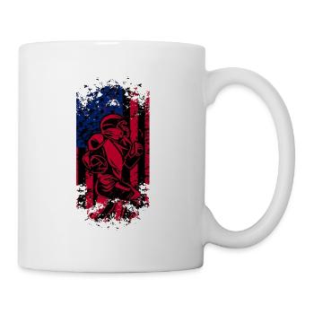 Football américain Drapeau Sports patriotiques - Mug blanc - blanc - Droite