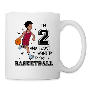 Boy plays basketball - I'm 2 - Mug - white - Right