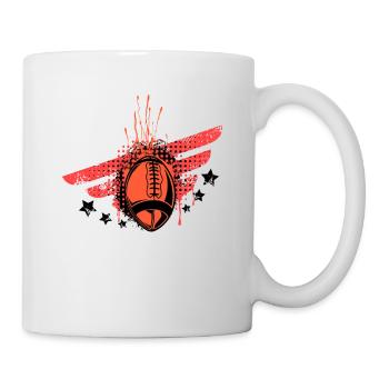American Football Flag Patriotic Sports Football - Mug - white - Right