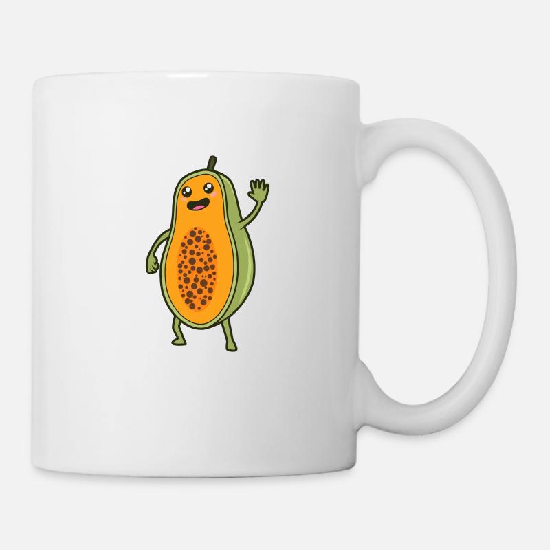 Kawaii Comic Papaya - Tasse - Weiß