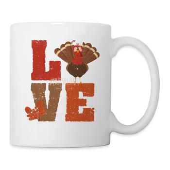Love Turkey Stethoscope Nurse Life - Mug blanc - blanc - Droite