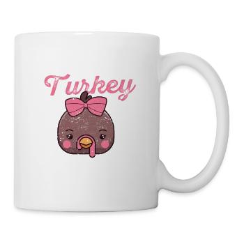 Sweetest turkey in the herd funny Thanksgiving - Mug - white - Right