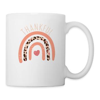 Grateful Rainbow Heart Thanksgiving Dinner - Mug - white - Right