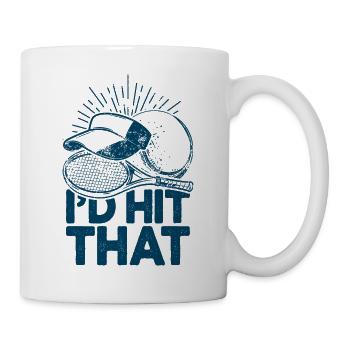 I'd Hit That Funny Tennis Retro Tennis Player - Mug - white - Right