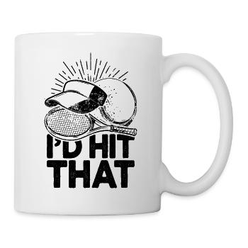 I'd Hit That Funny Tennis Retro Tennis Player - Mug - white - Right