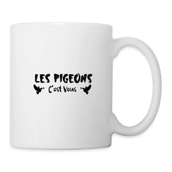 je ne suis pigeon - Mug blanc - blanc - Droite