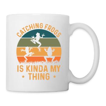 Frösche Fangen ist voll mein Ding für Frosch - Tasse - Weiß - Rechts