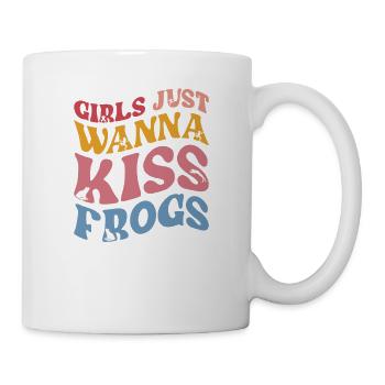Mädchen wollen nur Frösche küssen für Prinzessinen - Tasse - Weiß - Rechts