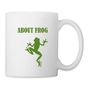 Frag mich etwas über die Frosch Jagd Frosch Jäger - Tasse - Weiß - Rechts