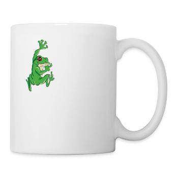 Bester Frosch Fänger der Welt mit grünem Frosch - Tasse - Weiß - Rechts