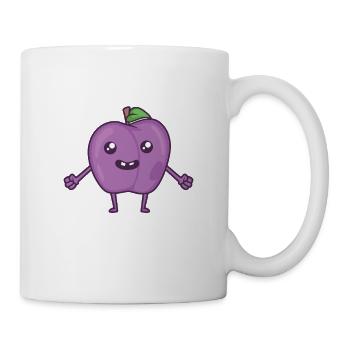 Kawaii Comic Pflaume - Tasse - Weiß - Rechts