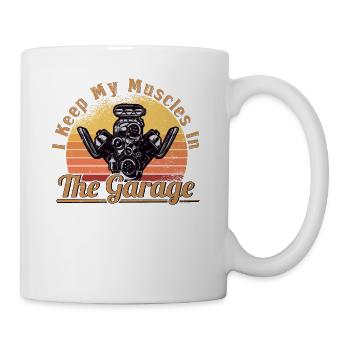 Muscel Car V8 Turbocompresseur Camion Voiture de course - Mug blanc - blanc - Droite