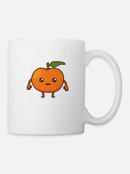 Kawaii Comic Mandarine - Tasse - Weiß