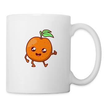 Kawaii Comic Orange - Tasse - Weiß - Rechts