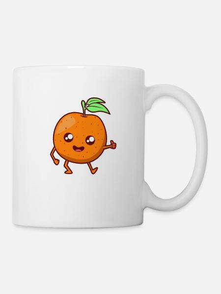 Kawaii Comic Orange - Tasse - Weiß