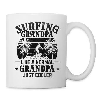 Surfer Opa wie ein normaler Opa ist einfach cooler - Tasse - Weiß - Rechts