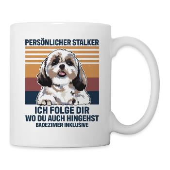 Persönlicher Stalker Shih Tzus Ich Folge Dir Shih - Tasse - Weiß - Rechts