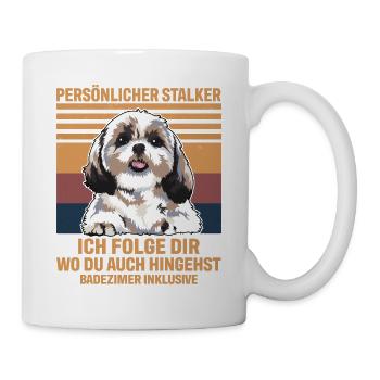 Persönlicher Stalker Shih Tzus Ich Folge Dir Shih - Tasse - Weiß - Rechts