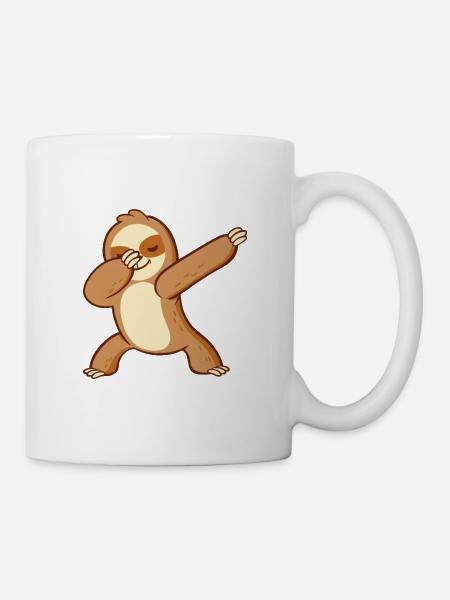 Dabbendes Faultier Dabbing Sloth Kawaii Tanzen - Tasse - Weiß