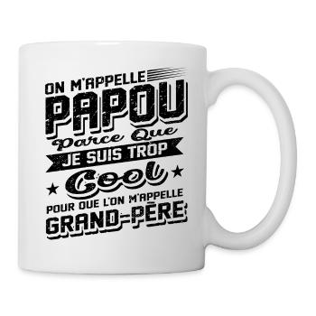 Papou Fete Des Grand Pères Papy - Mug blanc - blanc - Droite
