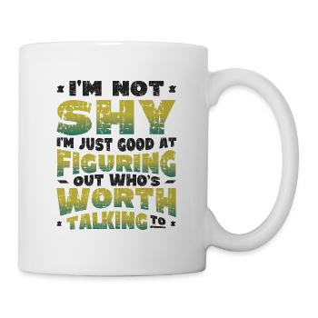 Not shy, just want to find out something. - Mug - white - Right