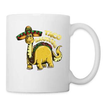 Brachiosaurus Dinosaurier Tacosaurus Cinco de Mayo - Tasse - Weiß - Rechts