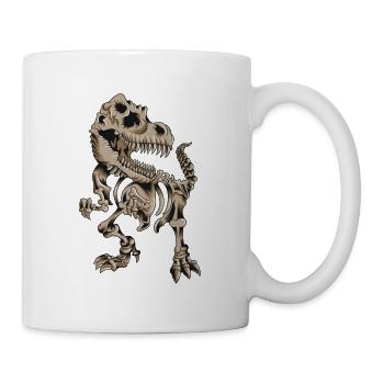 Knochen T Rex Skelett zum Gruseln Halloween Kids - Tasse - Weiß - Rechts