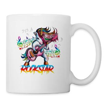 Guitarist Einhorn is a Unicorn Rock n Roll - Mug - white - Right