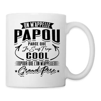 Papou Fete Des Grand Pères Papy - Mug blanc - blanc - Droite