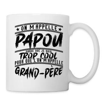 Papou Fete Des Grand Pères Papy - Mug blanc - blanc - Droite