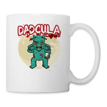 Dadcula Dracula Vampire Papa Drôle Fête d’Halloween - Mug blanc - blanc - Droite