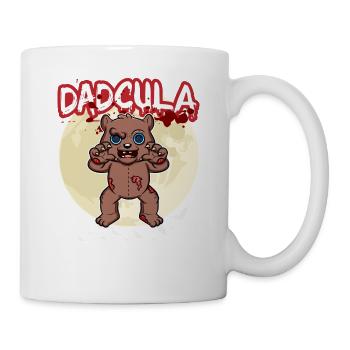 Dadcula Dracula Vampire Dad Funny Halloween Party - Tasse - Weiß - Rechts