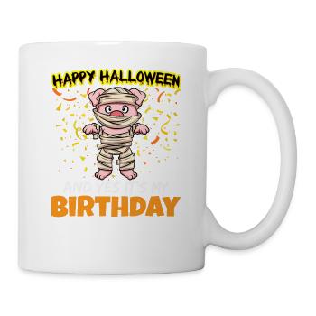 Effrayant Joyeux Halloween et oui c’est mon anniversaire - Mug blanc - blanc - Droite
