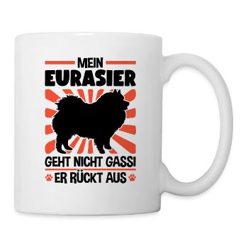 Eurasier Gassi gehen Eurasian Dog - Tasse - Weiß - Rechts