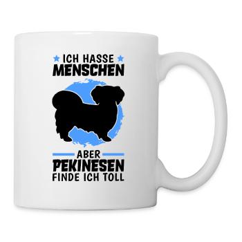 Pekinesen finde ich toll Peking-Palasthund - Tasse - Weiß - Rechts