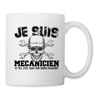 Je suis mécanicien super pouvoir - Mug blanc - blanc - Droite