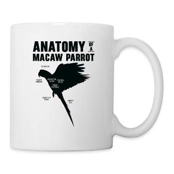 Macaw Anatomy Birdwatching Parrot Bird Lover - Mug - white - Right