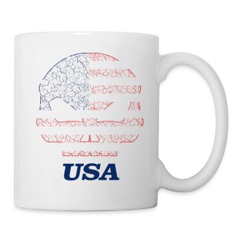 Skull flag of america USA - Tasse - Weiß - Rechts