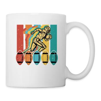 Retro Vintage American Football Sport - Tasse - Weiß - Rechts