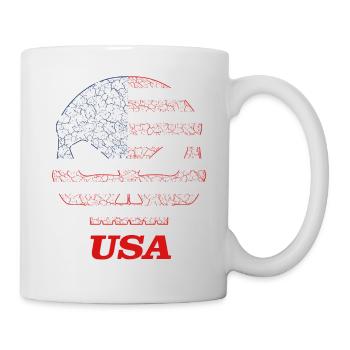 Skull USA United States - Tasse - Weiß - Rechts