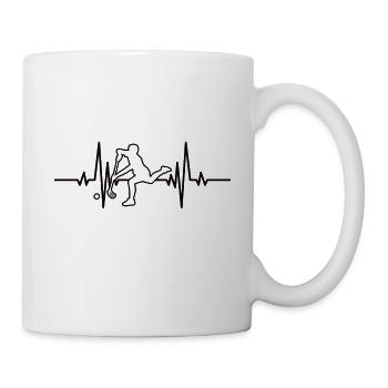 Unihockey Hockey Hockeyspieler Geschenk Feldhockey - Tasse - Weiß - Rechts